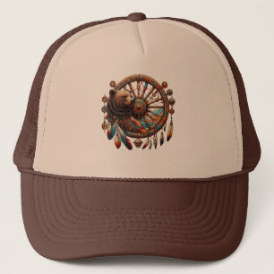 Gorra De Camionero Camiseta de rueda de la medicina tribal