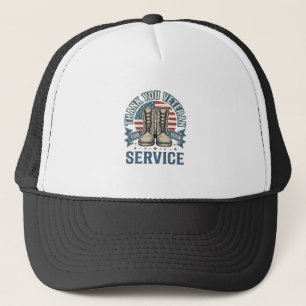 Gorra De Camionero Camiseta de Servicio Botas Patrióticas para Vetera