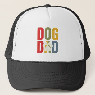 Gorra De Camionero Camiseta de tipografía retro con huella de perro d