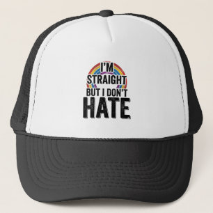 Gorra De Camionero Camiseta de tipografía vintage del arcoíris aliado