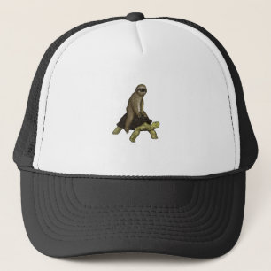 Gorra De Camionero Camiseta de Tortuga Perezoso Perezoso Montando Tor