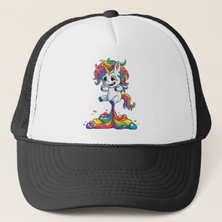 Gorra De Camionero Camiseta de unicornio Chicas de camiseta de peto n