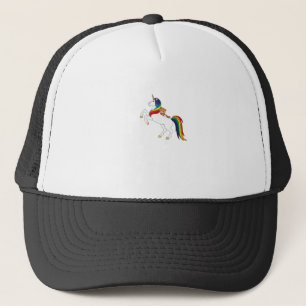 Gorra De Camionero Camiseta de unicornio panda rojo para niños kawaii