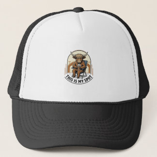 Gorra De Camionero Camiseta de vaca de béisbol con mascota de café he