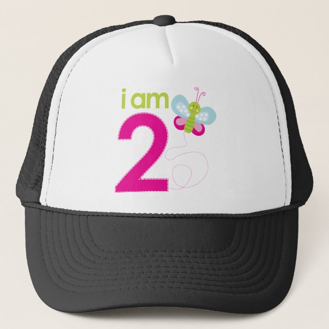 Gorra De Camionero Camiseta del cumpleaños de la mariposa (Anverso)