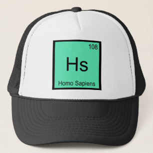 Gorra De Camionero Camiseta del símbolo del elemento químico Hs - Hom