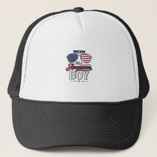 Gorra De Camionero Camiseta Diseño Gafas de Sol Patrióticas Todo Amer