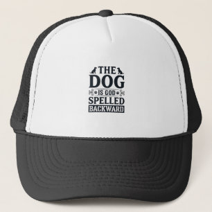 Gorra De Camionero Camiseta Diseño Perro Antiguo Es Dios Escrito Al R