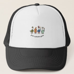 Gorra De Camionero Camiseta divertida de ganso patriótico con grabado