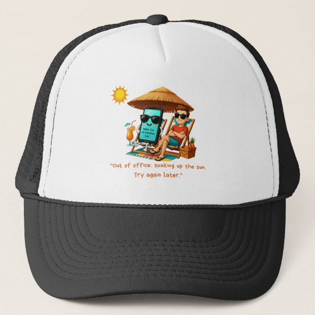 Gorra De Camionero Camiseta en modo de vacaciones para hombre (Anverso)