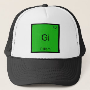 Gorra De Camionero Camiseta Gi - Símbolo del Elemento de Química Dive