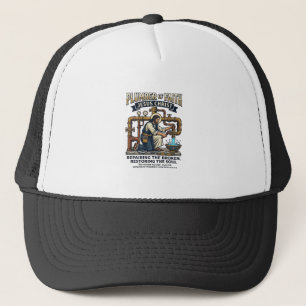 Gorra De Camionero Camiseta Gráfica de Jesús Fontanero Arte Cristiano