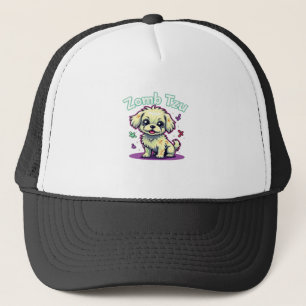 Gorra De Camionero Camiseta grande de Halloween de perro zombie Shih