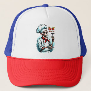 Gorra De Camionero Camiseta Halloween con apetito de hueso - Chef de