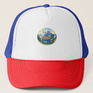 Gorra De Camionero Camiseta holgada divertida de perezoso de hiking
