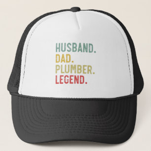 Gorra De Camionero Camiseta Hombre Esposo Papá Fontanero Leyenda Vint