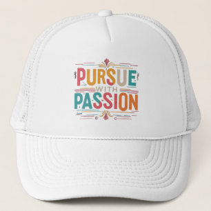 Gorra De Camionero Camiseta Inspiradora "Perseguir con pasión" - Comb