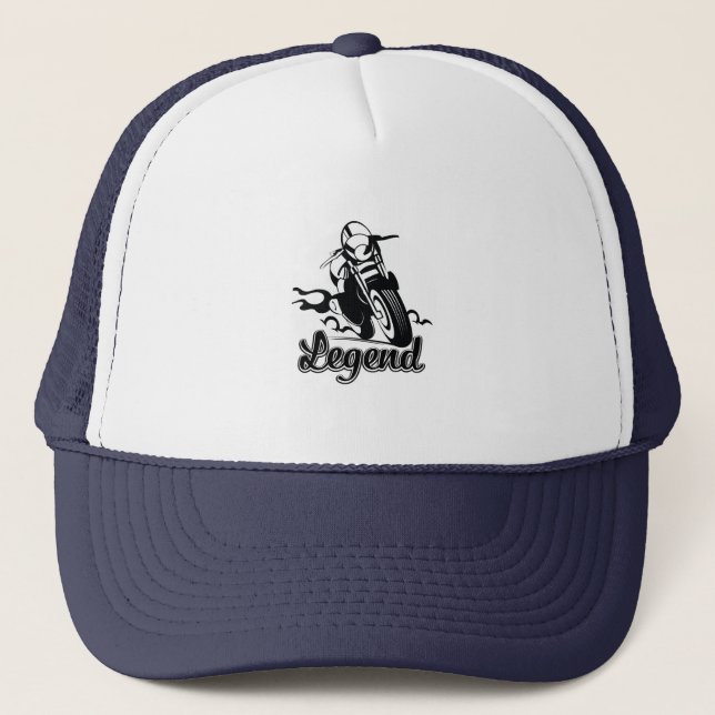 Gorra De Camionero Camiseta para motocicleta de leyenda (Anverso)