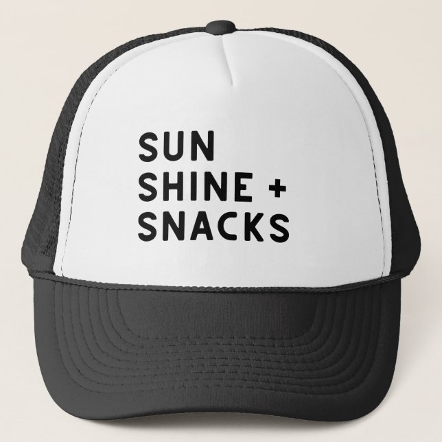 Gorra De Camionero Camiseta para mujer SUNSHINE + SNACKS (Anverso)