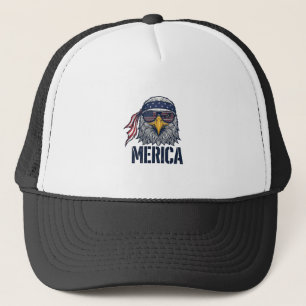 Gorra De Camionero Camiseta Patriótica Águila Vintage Merica Diseño_1