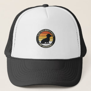 Gorra De Camionero Camiseta puesta de sol Dachshund Diseño vintage am