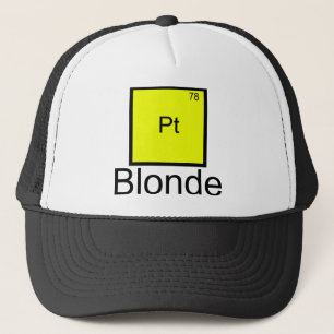 Gorra De Camionero Camiseta rubia del retruécano del elemento del