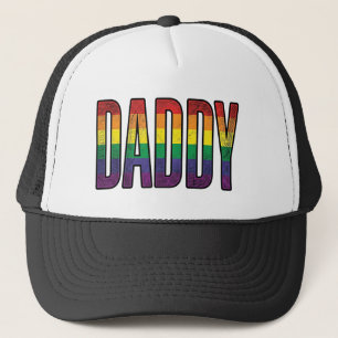 Gorra De Camionero Camiseta T-Shirt tipografía Orgullo Daddy Arcoíris