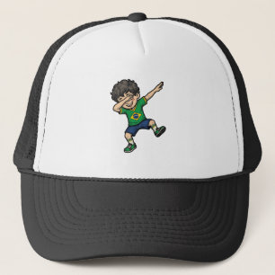 Gorra De Camionero Camiseta Vector Vintage Chico Dab Fútbol Brasil_1