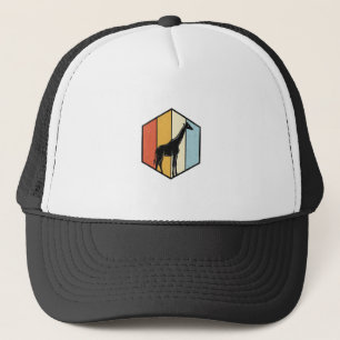 Gorra De Camionero Camiseta Vectorial de Safari Geométrico de Jirafa 