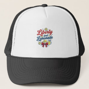 Gorra De Camionero Camiseta Vectorial Patriótica de Limonada y Libert