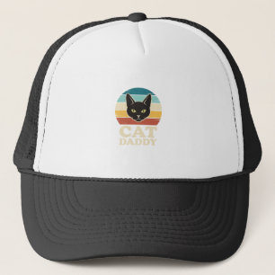Gorra De Camionero Camiseta Vintage Cat Daddy Gato Negro Atardecer Re