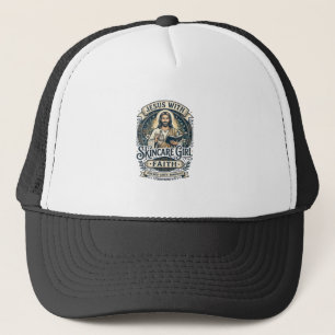 Gorra De Camionero Camiseta Vintage de Cuidado de la Piel Esteticista
