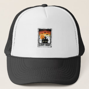 Gorra De Camionero Camiseta Vintage de Halloween Casa Embrujada Noche