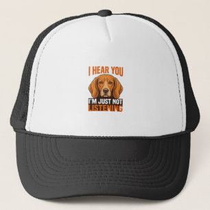 Gorra De Camionero Camiseta Vintage Divertido Perro Te Escucho No Est