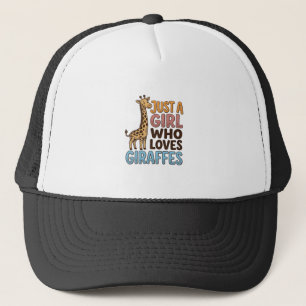 Gorra De Camionero Camiseta Vintage Solo Una Chica Que Ama Las Jirafa