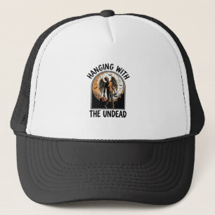 Gorra De Camionero Camiseta Zombie Relajado Gráfico Vintage de Hallow