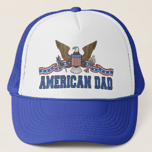 Gorra De Camionero Camisetas americanas de la bandera de Eagle del