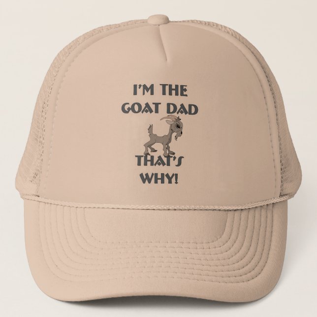 Gorra De Camionero Camisetas de cabra para dads (Anverso)