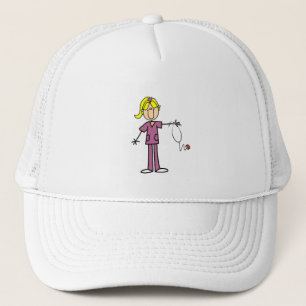 Gorra De Camionero Camisetas de enfermería de manicura con mango blon