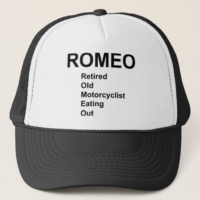 Gorra De Camionero Camisetas de los jinetes de Romeo (Anverso)
