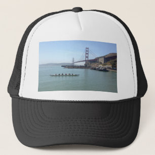 Gorra De Camionero Camisetas de puente Golden Gate con la canoa de