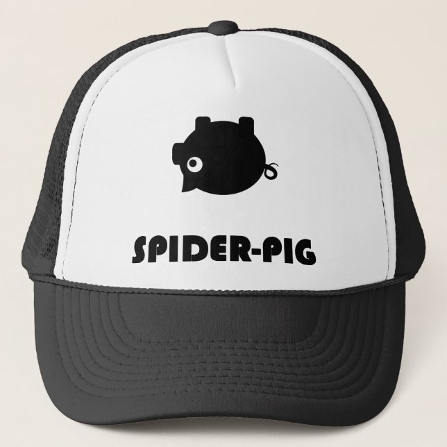 Gorra De Camionero Camisetas ligeras del Araña-Cerdo (Anverso)