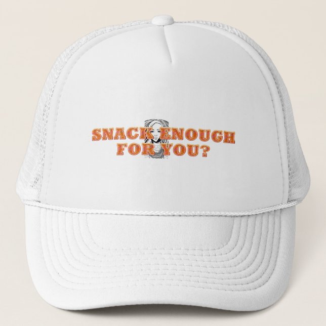 Gorra De Camionero Camisetas para Damas TEE Snack Enough (Anverso)