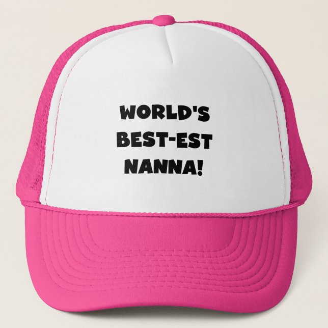 Gorra De Camionero Camisetas y regalos Black Text Best est Nanna (Anverso)