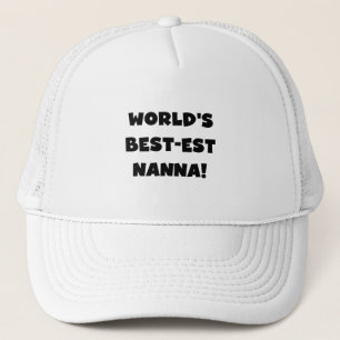 Gorra De Camionero Camisetas y regalos Black Text Best est Nanna