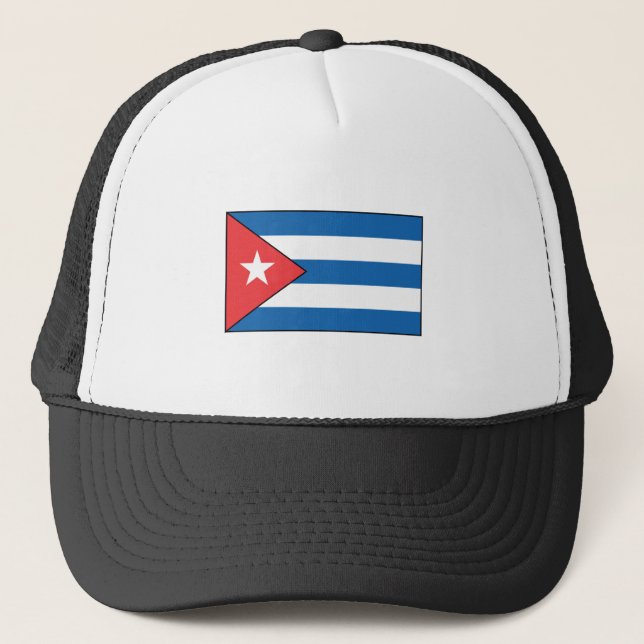 Gorra De Camionero Camisetas y regalos cubanos de la bandera (Anverso)