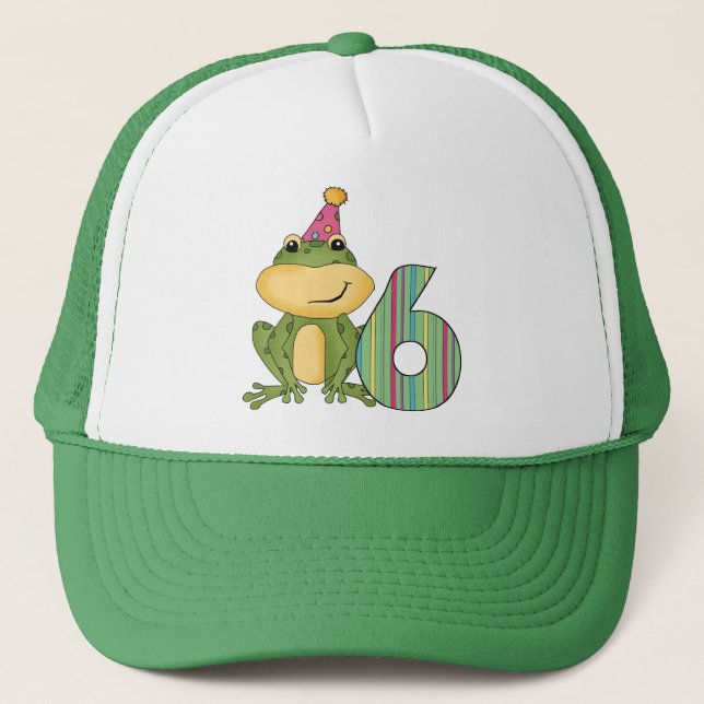 Gorra De Camionero Camisetas y regalos de cumpleaños de fiesta Frog (Anverso)