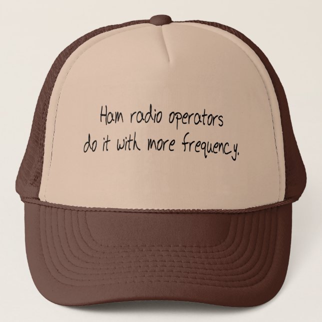 Gorra De Camionero Camisetas y regalos de Ham Radio Operators. (Anverso)