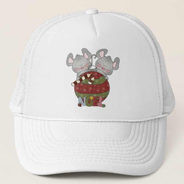 Gorra De Camionero Camisetas y regalos de Noel Mice Holiday (Anverso)