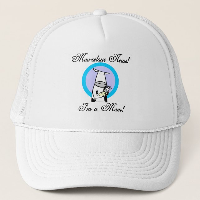Gorra De Camionero Camisetas y regalos de nueva mamá, algo novedoso (Anverso)